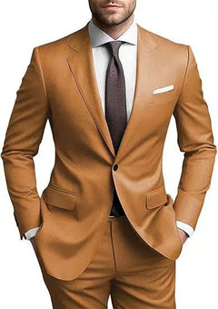 Herren Hochzeitsgast Anzug | Blazer und Hosen in Brown