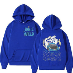 Damen Kapuzenpullover mit kreativem Grafikdesign und inspirierendem Schriftzug in Blau