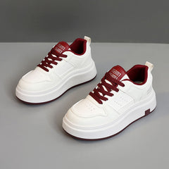 Damen Chunky Sneakers mit bequemer Dämpfung und atmungsaktivem Obermaterial in Rot