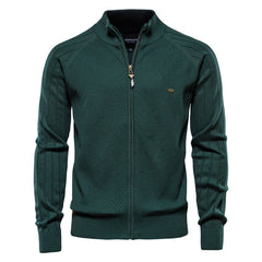 Logan™ | Offene Kragen-Strickjacke in Grün