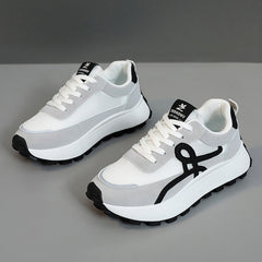 Damen Sportliche Sneaker mit atmungsaktiver Mesh-Oberfläche und dämpfendem Komfort in Schwarz