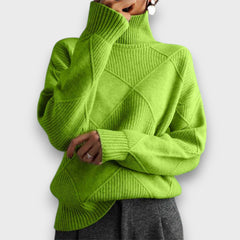 Dareen – Rollkragenpullover in Grün