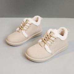 Damen gemütliche Sneaker mit kuscheligem Innenfutter in Beige