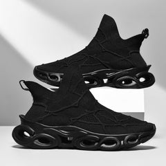 Damen Sportschuhe mit atmungsaktivem Strick-Obermaterial von in Schwarz