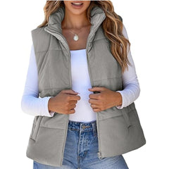 Sarina | Gestepptes Cordweste in Grau