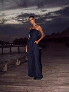 SAGA™ | Stropfloser Jumpsuit in Blau