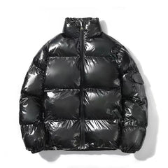 Greta | Gefütterte Thermo Steppjacke in Schwarz mit Stehkragen
