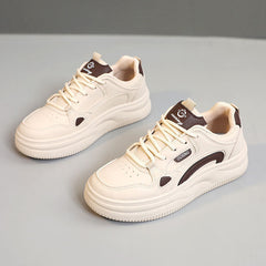 Damen sportliche Sneakers mit dämpfender Sohle und atmungsaktivem Obermaterial in Khaki