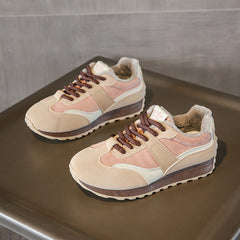 Damen Komfortable Winter Sneakers mit weichem Fleecefutter in Rosa