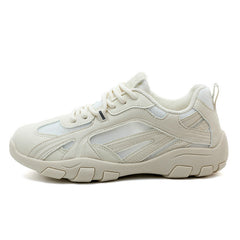 Damen Sportliche Mesh-Laufschuhe mit rutschfester Sohle in Beige