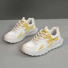 Damen Sportliche Sneaker mit dämpfendem Komfort und atmungsaktivem Obermaterial in Gelb