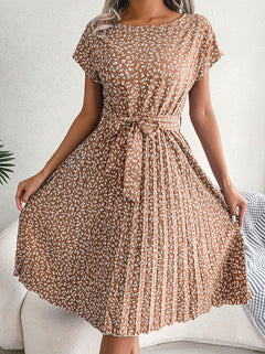 Annalise - Kleid - Eleganter Faltenwurf in Braun
