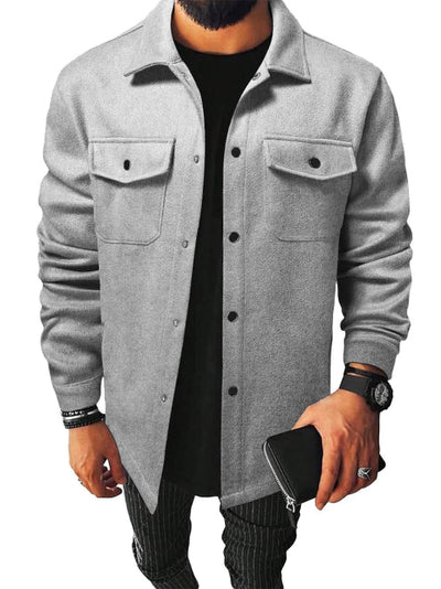 Geknöpfte Jacke mit Kragen für Männer
