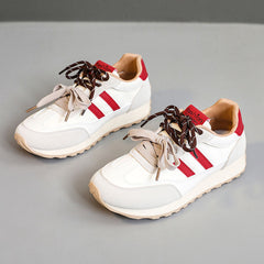 Damen Sportliche Sneakers mit atmungsaktiver Laufsohle und dämpfendem Komfort in Rot