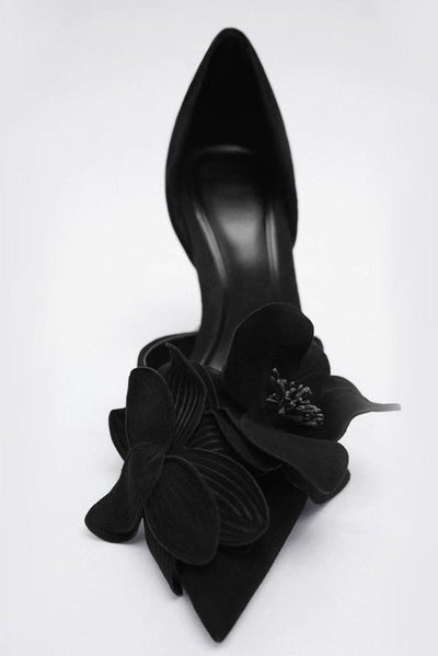 Maritza® | Spitzen High Heels mit Blumendekor