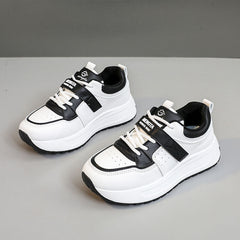Damen modische Fitness-Sneaker mit dämpfender Sohle und atmungsaktivem Mesh- in Schwarz