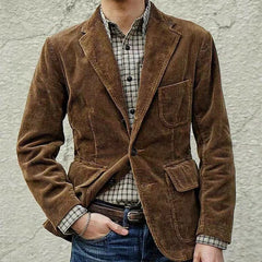Winterjacke Herren Set Blazer Weste | Vielseitig in Braun