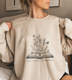 Damen Sweatshirt mit elegantem Blumendesign und inspirierendem Aufdruck in Khaki