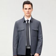 Benno - Stilvolle Jacke - Farbakzent in Grau