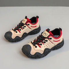 Damen sportliche Wanderschuhe mit rutschfester Sohle und atmungsaktivem Obermaterial in Rot