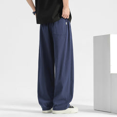 Jonathan | Herren Moderne Wide Leg Freizeithose in Blau