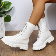 Damen Stilvoll Dirndl Schuhe | Plateau in Weiß
