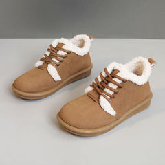 Damen gemütliche Sneaker mit kuscheligem Innenfutter in Kastanienbraun
