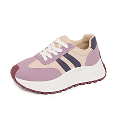 Damen Sportliche Chunky Sneakers mit komfortabler Dämpfung in Lila