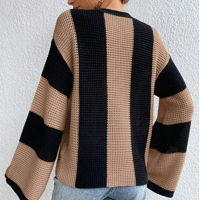 Damen RUNDHALS LANGARM STRICKPULLOVER | KOMFORTABEL, MODERN, VIELSEITIG