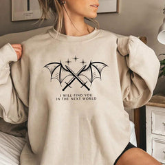 Damen Sweatshirt mit künstlerischem Grafikdesign und inspirierendem Schriftzug in Khaki