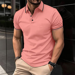 Maximillian | Herren Polohemd in Wassermelone Rot