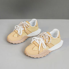 Damen Sportliche Sneaker mit Komfortsohle und atmungsaktivem Obermaterial in Gelb