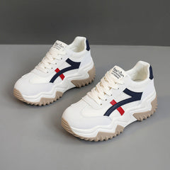 Damen modische Chunky Sneakers in Aprikose