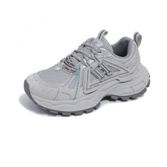 Damen Sportliche Lauf Sneakers mit atmungsaktivem Obermaterial und dämpfender Sohle in Grau