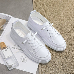 Damen modische Sneakers mit atmungsaktivem Innenfutter und rutschfester Sohle in Weiß