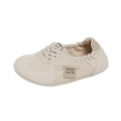 Damen bequeme Sneaker mit flexiblem elastischem Einstieg und dämpfender Sohle in Khaki