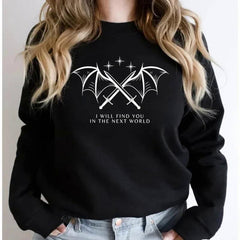 Damen Sweatshirt mit künstlerischem Grafikdesign und inspirierendem Schriftzug in Schwarz