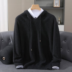 Valencia Cashmere Hoodie in Black