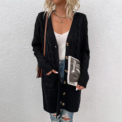 DamenMODE CARDIGAN PULLOVER | MODERNER STIL, KOMFORTABEL, VIELSEITIG in Schwarz