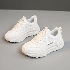Damen modische Chunky Sneakers mit ergonomischer Dämpfung und strapazierfähigem Obermaterial in Beige