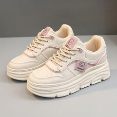 Damen Trendige Sneakers mit dämpfender Plateau-Sohle in Khaki