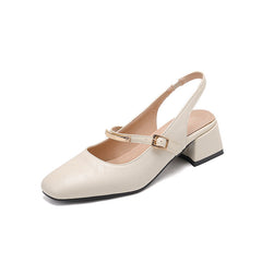 Klassische Mary Jane Dirndl Schuhe Für Damen | Mittlerer Blockabsatz in Weiß