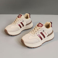 Damen trendige Sneakers mit dämpfender Sohle und atmungsaktiver Innenausstattung in Rot