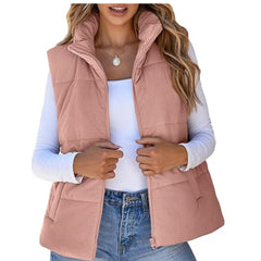 Sarina | Gestepptes Cordweste in Rosa