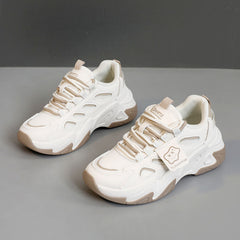 Damen Sportliche Chunky Sneakers in Beige