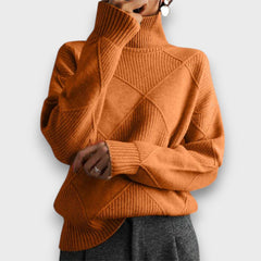 Dareen – Rollkragenpullover in Orange