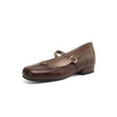 Trachten Dirndl Schuhe für Damen | Flach in Braun