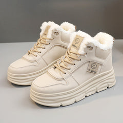 Damen High-Top Sneakers mit kuscheligem Innenfutter und dämpfender Sohle in Khaki