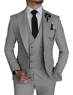 Stilvoller Hochzeitsgastanzug für Herren | Slim Fit in Grau