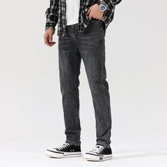 Marlon | Slim Tapered Stretch-Jeans in Schwarz